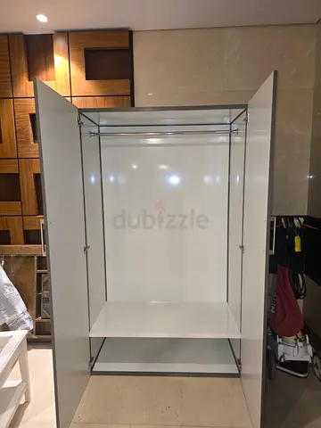 White 2-door Wardrobe / Armoire in Good Condition
