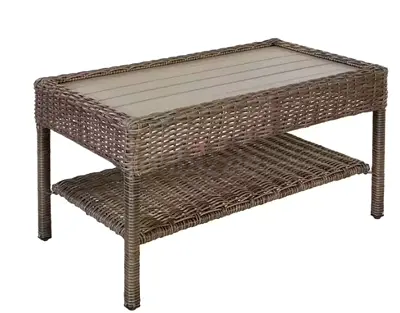 Cambridge Gray Wicker Outdoor Coffee Table