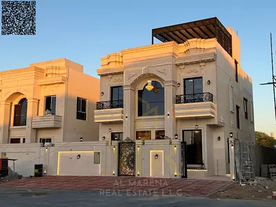 فيلا  بسعر شامل رسوم التسجيل والتمليك على الشارع الرئيسي جاهزة للسكن بخصم خاص للكاش في أرقي مناطق عجمان تملك حر