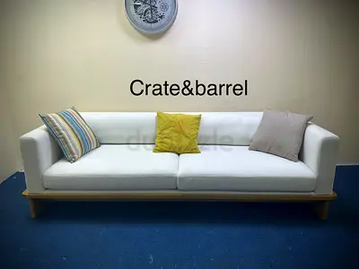 Like new condition cratebarrel three seater sofa