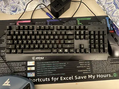 MSI Gaming Keyboard with Wired Mouse - Good Working Condition