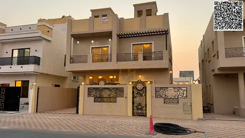 Luxury villa for sale in Al Helio 2 | 3014 sq ft | 5 master bedrooms | Majlis and living room with washrooms | Large modern kitchen + dining room | Co