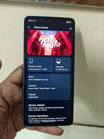 Moto G Power 2025, 10/128 GB 5G Phone Duel sim