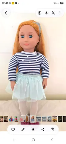 Large 18-inch Girl Doll with Blonde Hair and Outfit - Good Condition