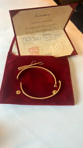 Genuine Cartier love bangle 18ct 21cm Gold-tone Oval Bangle Bracelet - Single Piece