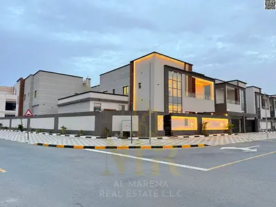 فيلا للبيع في الحليو – بعجمان طابقين وروف تكييف مركزي بسعر شامل  رسوم المكيفات والكهرباء والمياه . تتميز هذه الفيلا بست غرف نوم واسعة وغرف معيشة كبيرة