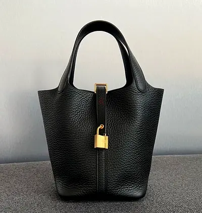 Hermes Picotin 18 Black Gold Hardware Brand New