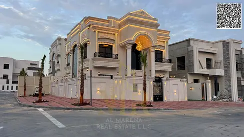Classic corner villa, two floors, luxury finishing, price includes registration fees, prime location
