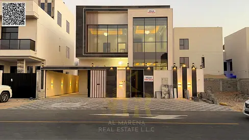 Luxury villa for sale in Al Helio 2, near the main road – 3014 sq ft | 5 master bedrooms | Majlis and living room | Modern kitchen | Maid's room | Pri