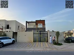 Corner villa for rent in Al Muwaihat 1, Ajman. Two floors and a roof with spacious areas. Direct fro