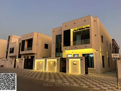 Luxury villa for sale in Al Helio 2 – Ajman | 3,014 sq ft | 5 master bedrooms | Master majlis and living room | Modern design and high-end finishes |