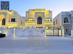 Luxury classic villa in Al-Haliyo 2, | Two floors and a roof | 6 master bedrooms. Price includes ele