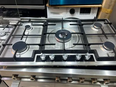 Siemens Stainless Steel 5-Burner Gas Hob with Central Wok Burner