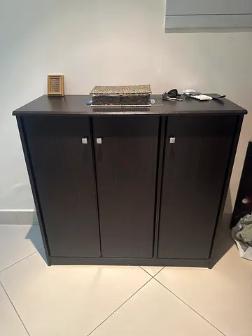 Dark Wood Storage Cabinet / Cupboard - Good Condition