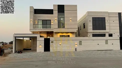 Ajman villa for sale, ready to move in, including all registration and ownership fees. Located near Sheikh Mohammed Bin Zayed Road. Freehold ownership