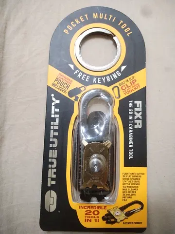 TrueUtility Fixr Pocket Multi-Tool Keyring (20-in-1) - New in Pack