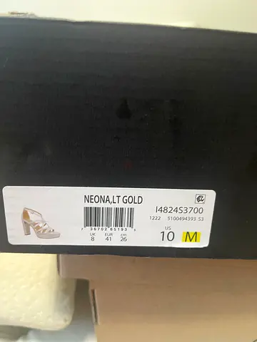 NATURALIZER Womens NEON ALI Gold Wedge Sandals - Size 10 (M) - New in Box