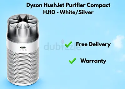 Dyson HushJet Purifier Compact HJ10 - White/Silver, Smart Air Purifier with App Control