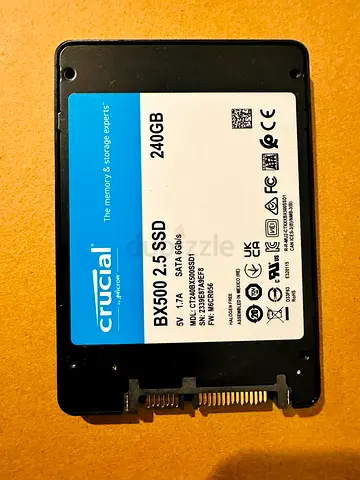 Crucial BX500 240GB 2.5 SATA SSD - Good Working Condition