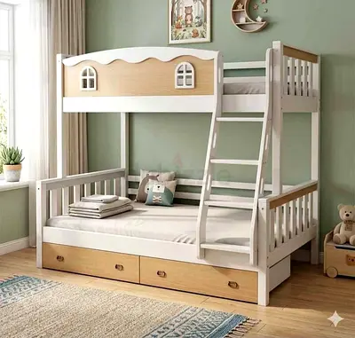 Brand new Solid wood Family bunker bed up single down double with Storage Available