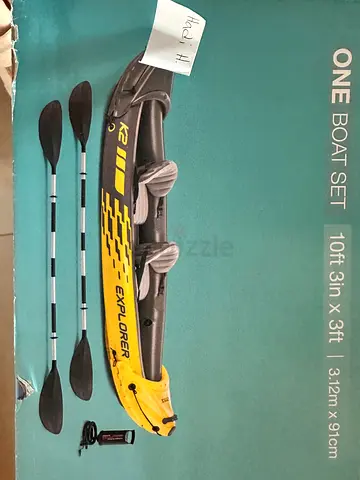 K2 Explorer Inflatable 2‑Person Kayak with 2 Paddles and Pump - Used