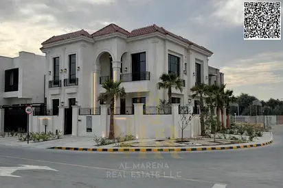 Own a classic villa with luxurious finishes in Al Yasmin, Ajman | 5 master bedrooms and a private pool | Electricity, water, and air conditioning incl