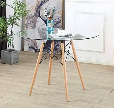 Glass dining table