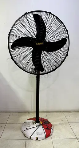 AL AHMAD brand 600mm (24-inch) Black Pedestal Fan