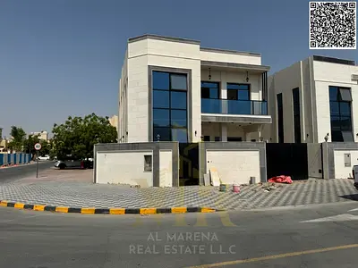 فيلا كورنر شارع الشيخ محمد بن زايد طابقين وروف موقع قريب من الخدمات بسعرشامل رسوم الكهرباء والمياه والمكيفات