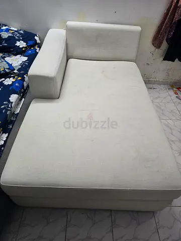 Light beige chaise lounge / single sofa - good condition