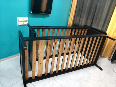 Single wooden bed for sale with mattress
