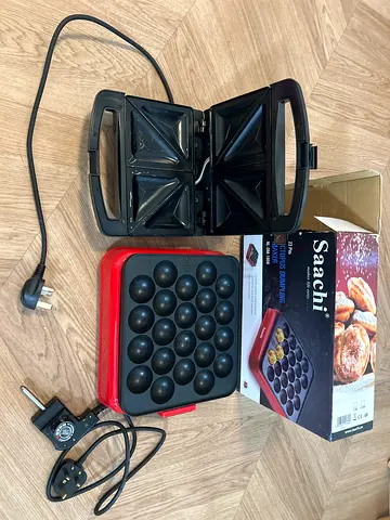 Saachi Sandwich Toaster + Takoyaki/Octopus Ball Maker - Used, Works Fine