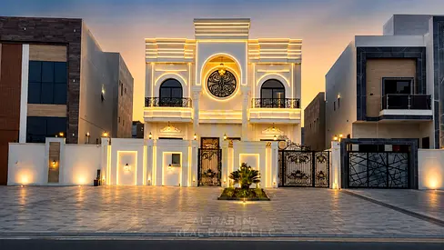 فيلا للبيع، تشطيبات فاخرة للغاية، ملكية حرة، جاهزة للسكن. طابقين وروف بسعر شامل رسوم التسجيل والتمليك