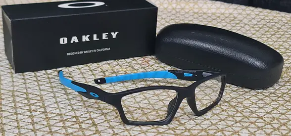Oakley Optical frame CROSSLINK™ SWEEP OX8031-0155 Mens Satin Black Blue Eyeglasses