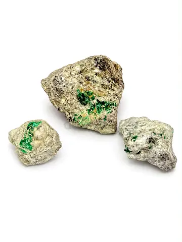 Natural Green Mineral / Crystal Specimens - Set of 3