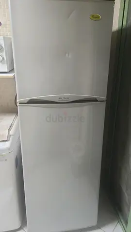White double-door refrigerator - good working condition