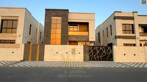 Luxury villa for sale in Al Yasmin, price includes registration and ownership fees, close to all services, freehold ownership for all nationalities.