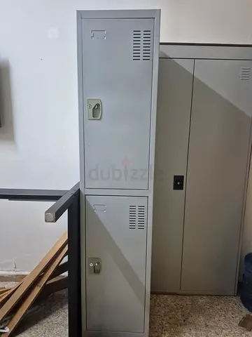 Used Metal Office Locker - Gray, Good Condition