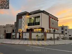Corner villa for sale in Al Yasmin – Two floors and a roof | Price includes all services ~ Freehol