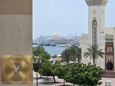 Two bedroom apartment with a living room in Al Majaz for annual rent Central air conditioning spacious layout open sea view balcony Ready to move