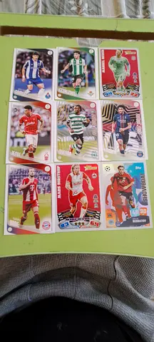 Collection of Football Trading Cards - Assorted Players (Set of 9)