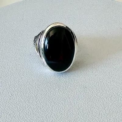 Shifat Al Abd Aqeeq Silver Ring