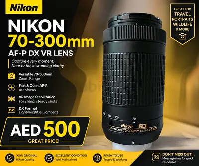 Nikon AF-P DX 70-300mm VR Lens - Excellent Condition