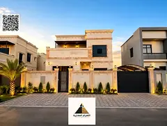 Neo-modern villa for sale (freehold) located behind Al Qabail Mall, featuring a Dubai-style design.