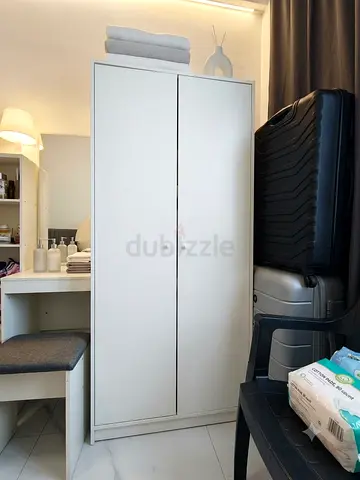 IKEA KLEPPSTAD white two-door wardrobe / cupboard — flawless condition