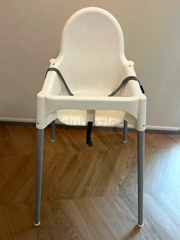 IKEA Simple white baby high chair (detachable legs) - good condition