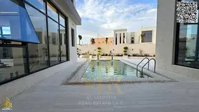 Corner villa, super modern, in Ajman | 7500 sq ft | Two floors and a roof | 6 master bedrooms | Larg