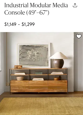 West Elm Solid Wood Tv Console