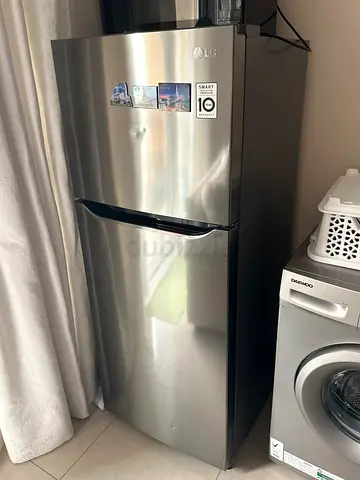 LG Stainless Steel Bottom Freezer Refrigerator, Good Condition