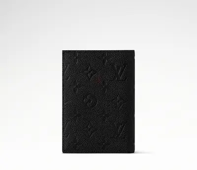 Black Louis Vuitton Monogram Passport Cover Card Holder